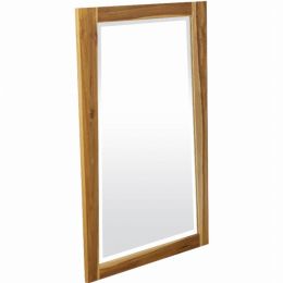 Solid Teak Wall Mirror in Natural Finish