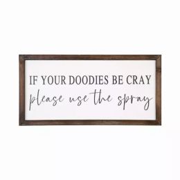 Black and White Framed Bathroom Humor Wall Art
