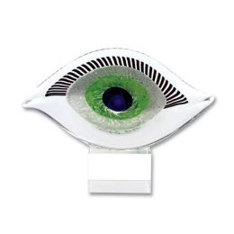 7" MultiColor Glass Art Glass Eye Centerpiece