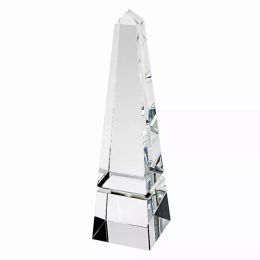 12" Hand Crafted Crystal Obelisk