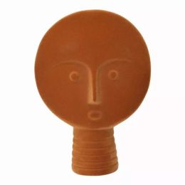 Color Pop Orange Face Statue