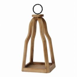 Metal & Open Wood Lantern