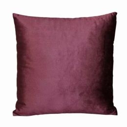 Merlot Purple Textured Velvet Square Pillow