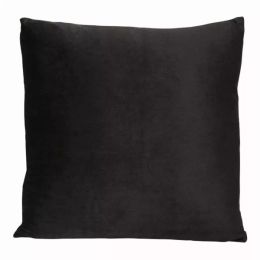 Black Textured Velvet Square Pillow