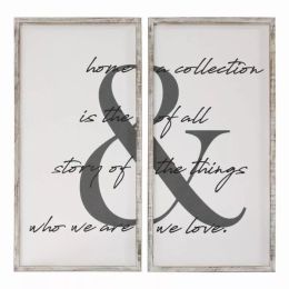 Distressed Home is the Story 2Piece Set Wood Wall Decor