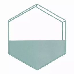 Sky Blue Metal Wall Planter