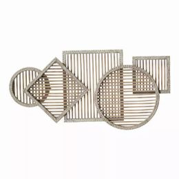 Geometric Whitewash Statement Wall Decor