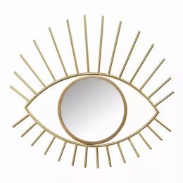 Gold Metal Eye Wall Mirror