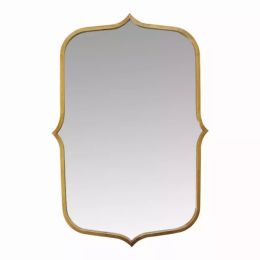 36" Hillary Antique Gold Metal Framed Mirror