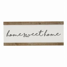 Scripted "Home Sweet Home" Metal & Wood Wall Decor