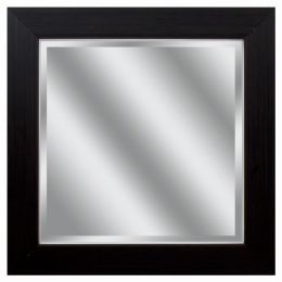 14" X 14" Woodtoned Frame Beveled Mirror