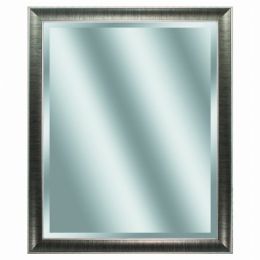 28" X 34" Gunmetal Gray Frame Beveled Mirror