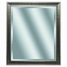 24" X 28" Gunmetal Gray Frame Beveled Mirror
