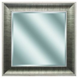16" X 16" Gunmetal Gray Frame Beveled Mirror