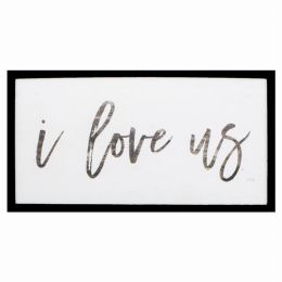 25" X 13" Silver Frame I Love Us