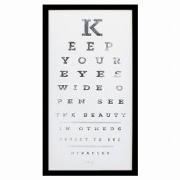 13" X 25" Silver Frame Eye Chart II