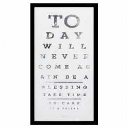 13" X 25" Silver Frame Eye Chart I