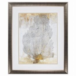 28" X 34" Gunmetal Gray Frame Coral Splendor II