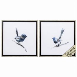 21" X 21" Silver Frame At Attention Waiting (Set of 2)