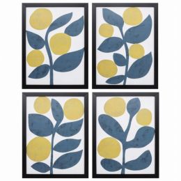 13" X 17" Silver Frame Branch (Set of 4)