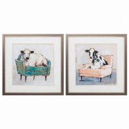 17" X 17" Metallic Bronze Frame Mooving In (Set of 2)