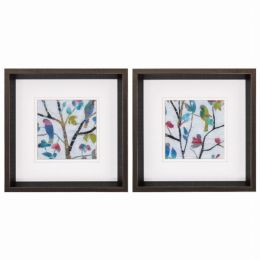 12" X 12" Brushed Silver Frame Woodland Story (Set of 2)