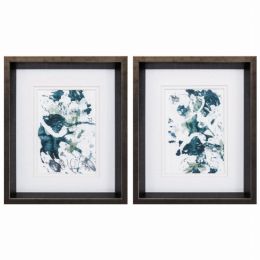 10" X 12" Brushed Silver Frame Cloud Farm (Set of 2)