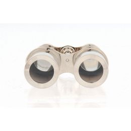 5.5" x 3" x 5" Brass Binocular With Leather Case