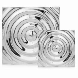 1.5" x 19.5" x 19.5" Buffed Large Rippled Wall Tile