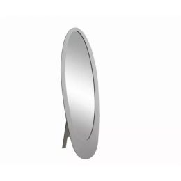 18.5" x 18.75" x 59" Grey Oval Frame  Mirror