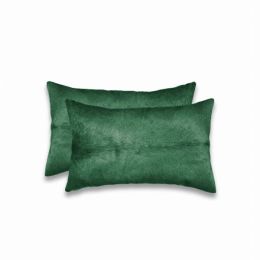 12" x 20" x 5" Verde, Cowhide - Pillow 2-Pack