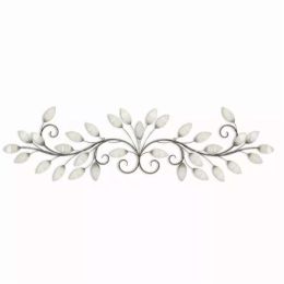 Brushed Pearl Over The Door Metal Wall Decor