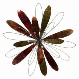 Whimsical Flower Burst Metal Wall Decor