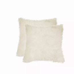 18" x 18" Natural Sheepskin Fur Set of 2 Pillow