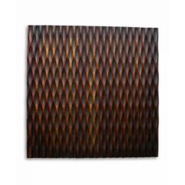 1" x 24" x 24" Brown, Metallic Ridge - Wall Art