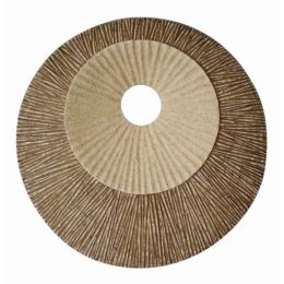 1" x 26" x 26" Brown Round Double Layer Ribbed  Wall Plaque