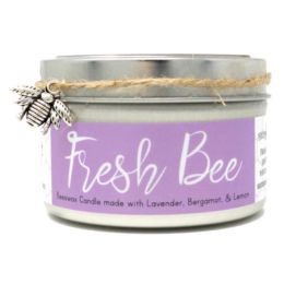 Beeswax Candle- Fresh Bee (with Lavender, Bergamot, & Lemon)