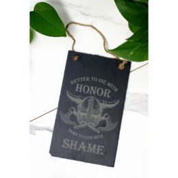10" Slate Viking Quote Wall Hanging