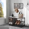 GOOD & GRACIOUS Shoe Bench with Coat Rack for Entryway,Entryway Shoe Rack with Coat Hooks