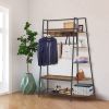 Good & Gracious Entryway Coat Rack/ Hall Tree with Bookshelves, Multiple Hooks, and Bench Seat