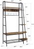Good & Gracious Entryway Coat Rack/ Hall Tree with Bookshelves, Multiple Hooks, and Bench Seat