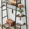 Good & Gracious Entryway Coat Rack/ Hall Tree with Bookshelves, Multiple Hooks, and Bench Seat