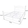 Bed Frame with Headboard and Footboard Metal Platform Bed Frame Queen Size No Box Spring Needed, Twin Black