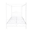 Metal Canopy Bed Frame with Vintage Style Headboard & Footboard Sturdy Steel Holds 400lbs Perfectly Fits Your Mattress Easy DIY Assembly All Parts Inc