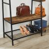 Good & Gracious Entryway Coat Rack/ Hall Tree with Bookshelves, Multiple Hooks, and Bench Seat