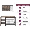 GOOD & GRACIOUS Shoe Bench with Coat Rack for Entryway,Entryway Shoe Rack with Coat Hooks