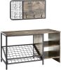 GOOD & GRACIOUS Shoe Bench with Coat Rack for Entryway,Entryway Shoe Rack with Coat Hooks