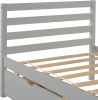 Betterhood Twin Platform Bed Frame with 2 Storage Drawers, Wood Twin Bed Frames for Kids Toddler Girls Boys, 10 Slats Support, No Box Spring Needed, E