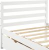 Betterhood Twin Platform Bed Frame with 2 Storage Drawers, Wood Twin Bed Frames for Kids Toddler Girls Boys, 10 Slats Support, No Box Spring Needed, E