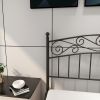Bed Frame with Headboard and Footboard Metal Platform Bed Frame Queen Size No Box Spring Needed, Twin Black